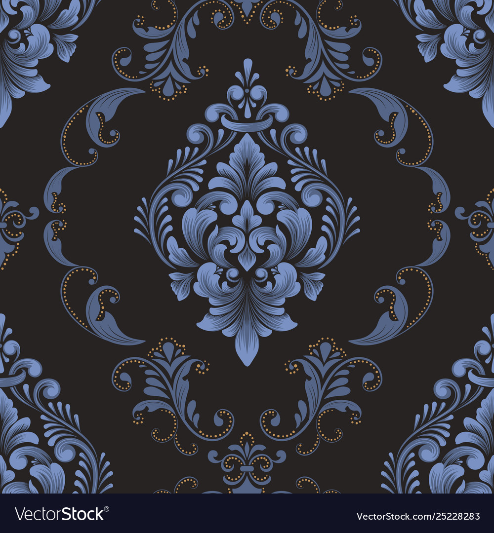 Damask seamless pattern element classical vector image Damask seamless pattern element classical