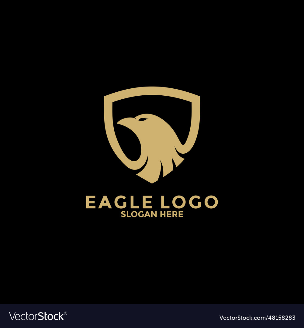 Eagle shield logo icon template