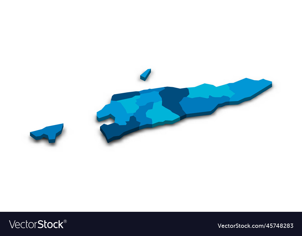 East timor political map of administrative Vector Image