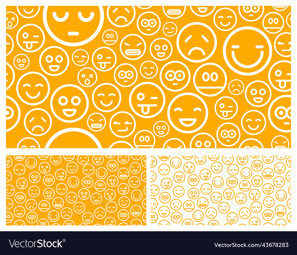 Emoji Smiley Hintergrund - Nahtlose Muster
