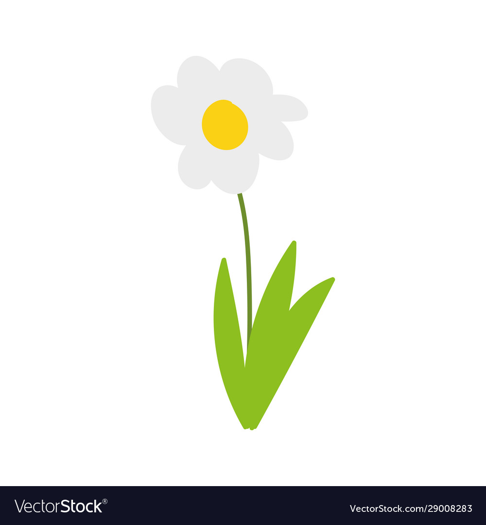 Flower stem leaves foliage decoration icon