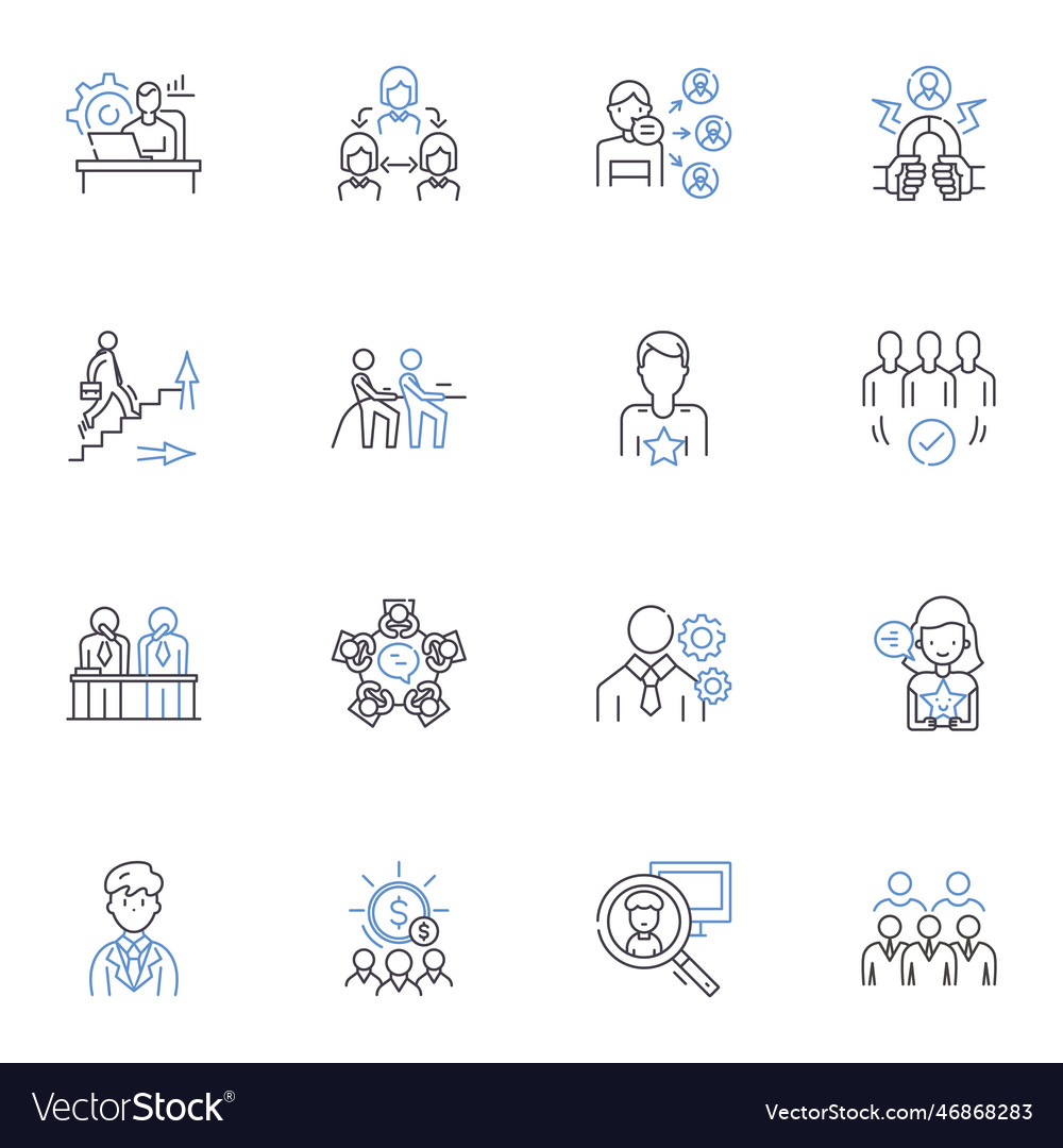 Human Capital Line Icons Collection Talent Vector Image 8395