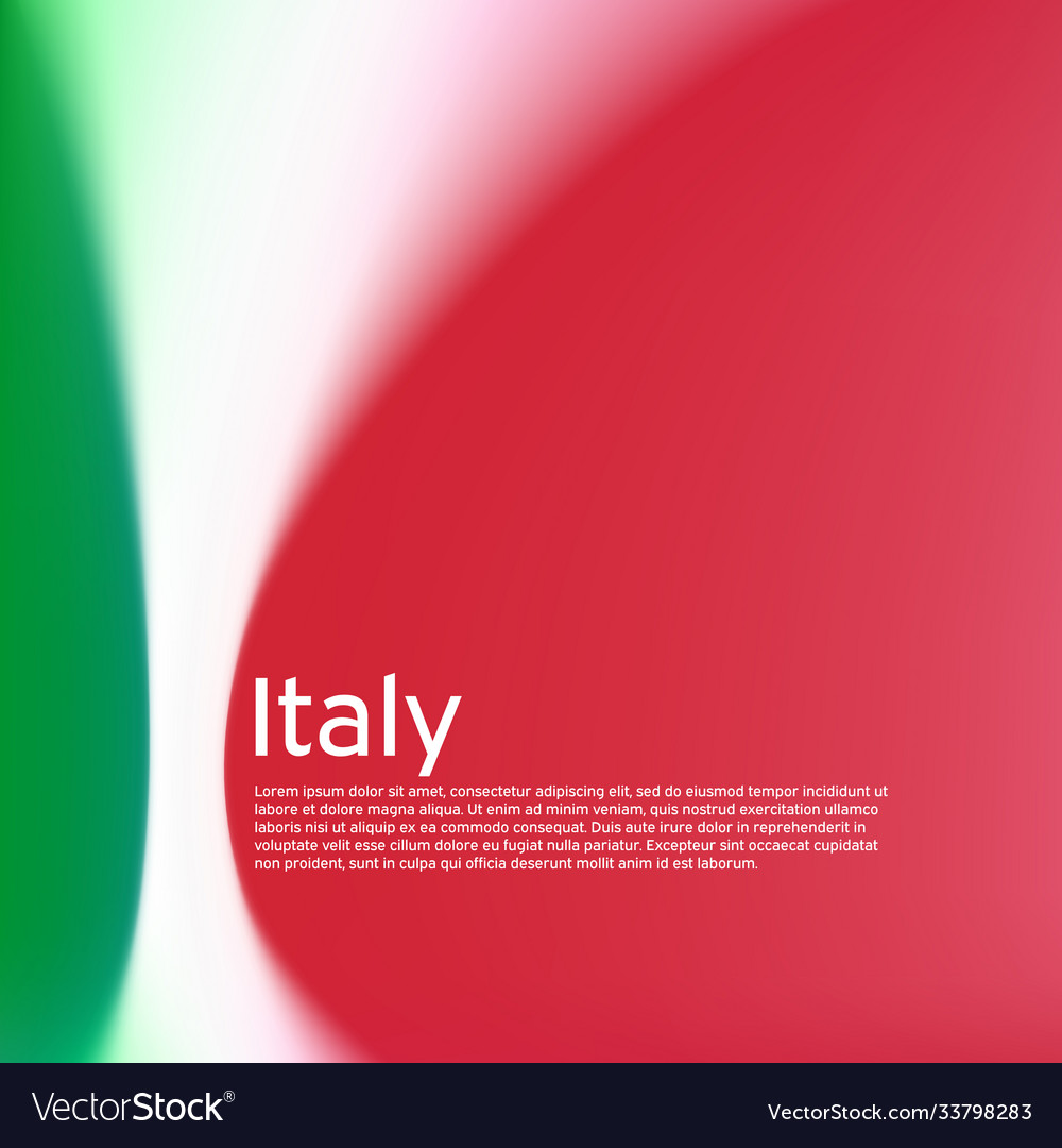 Italy flag background blurred patterns