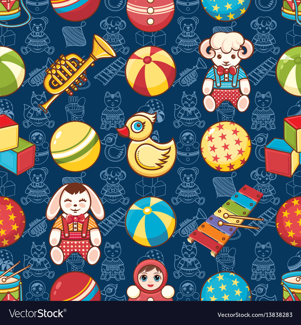 Kid toy seamless pattern design element