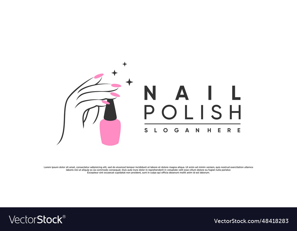 Nail polish or studio logo design for beauty