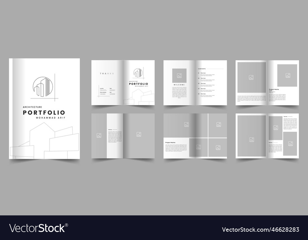 Portfolio layout template architecture
