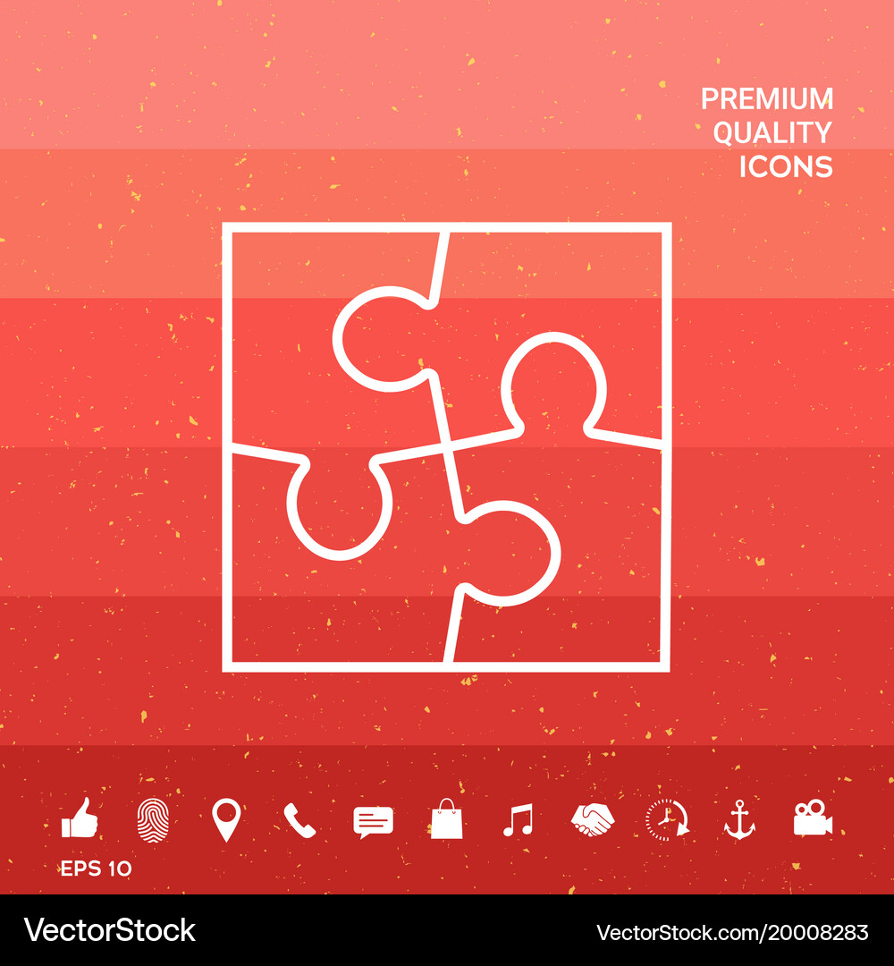 Puzzle line icon Royalty Free Vector Image - VectorStock