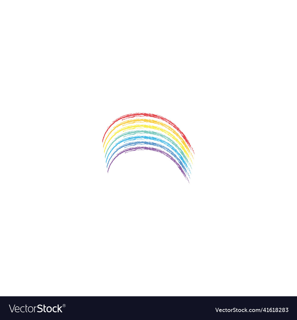 Rainbow icon logo design template