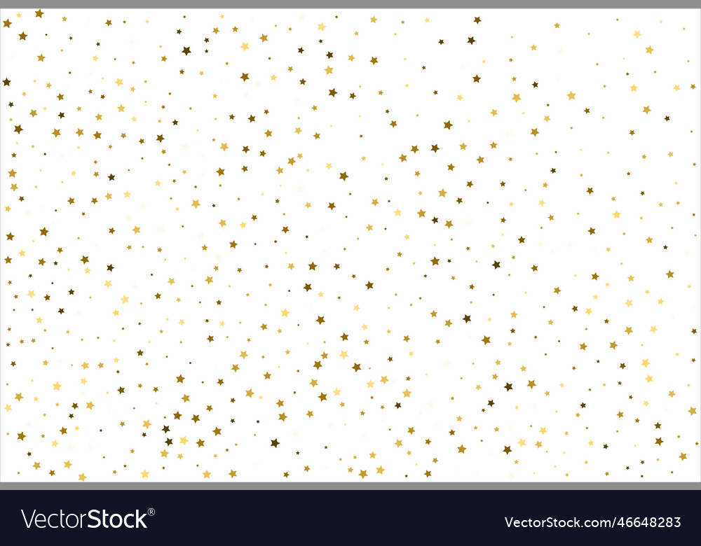 Random falling gold stars on white background Vector Image