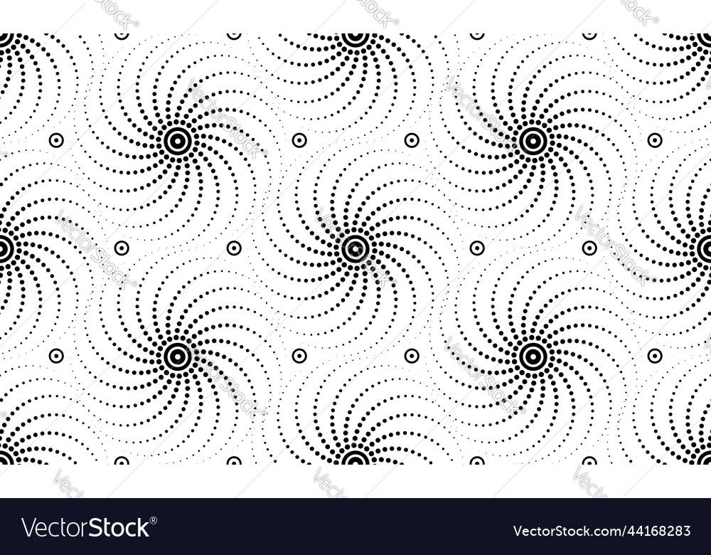 Seamless circle halftone spiral pattern background Vector Image Seamless circle halftone spiral pattern background