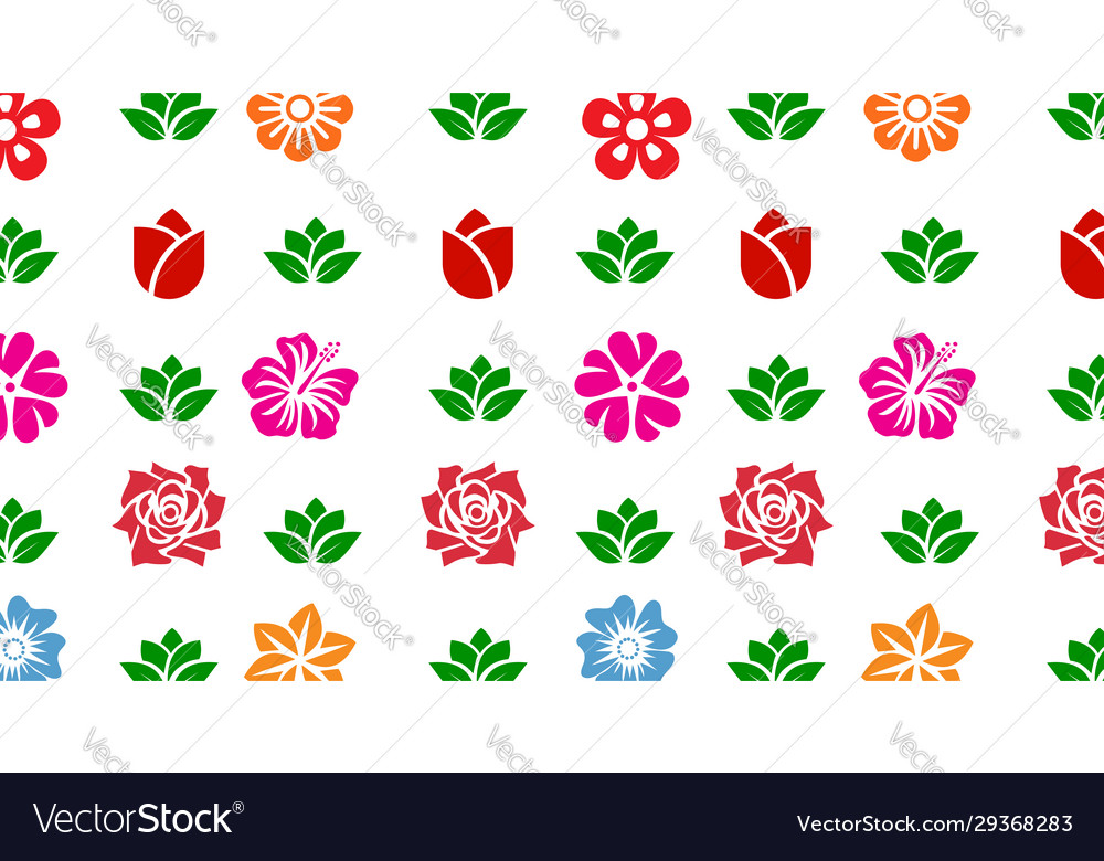 Seamless Flower Background Design Stock Royalty Free Vector 0891