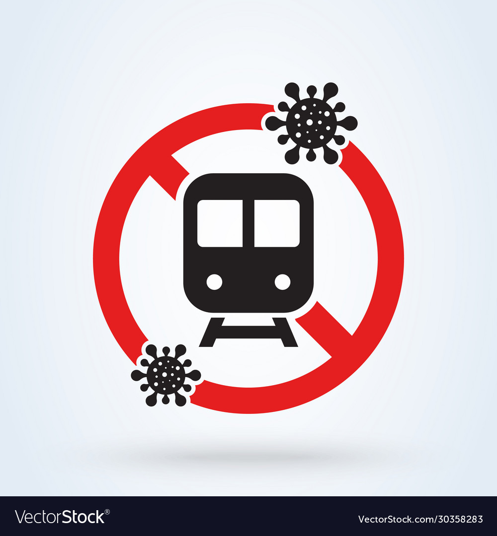 Stop sign train or subway coronavirus