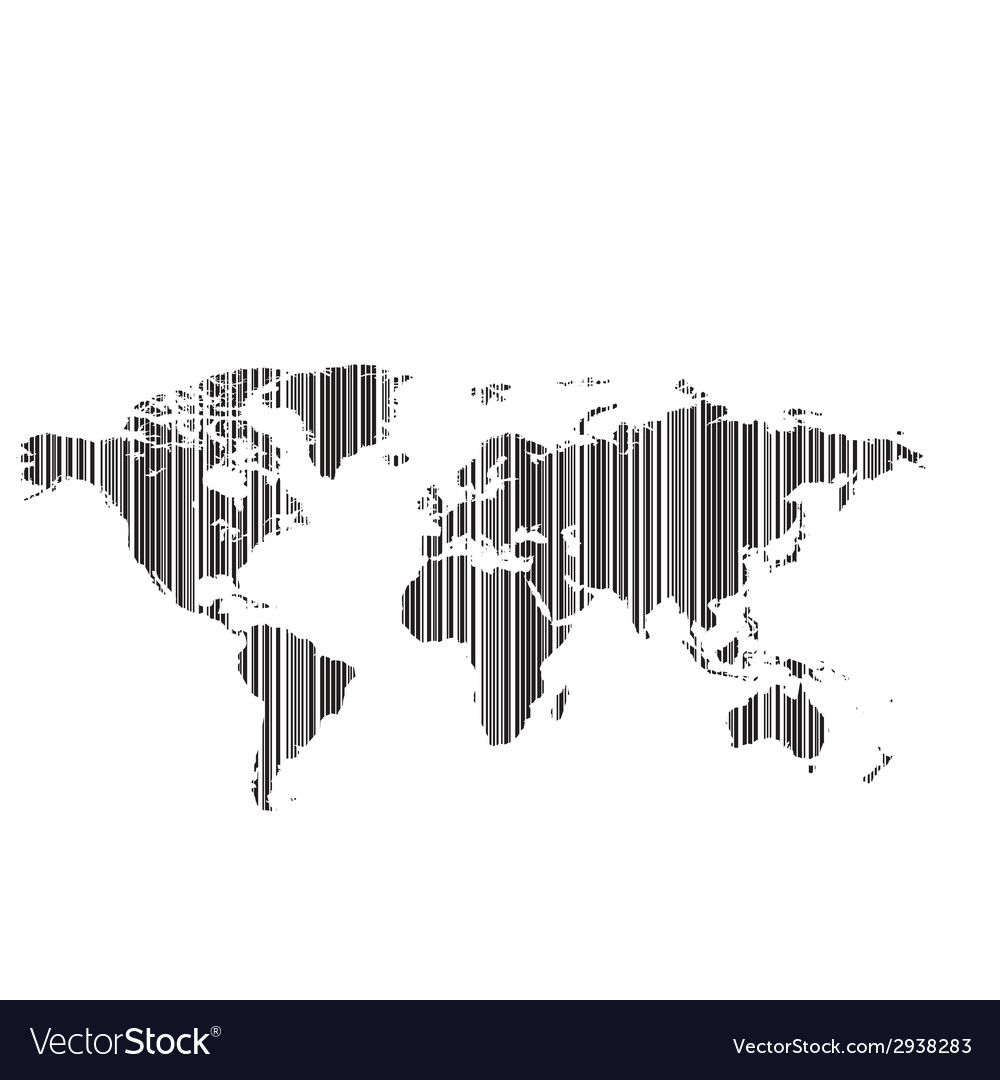 World map as bar-code