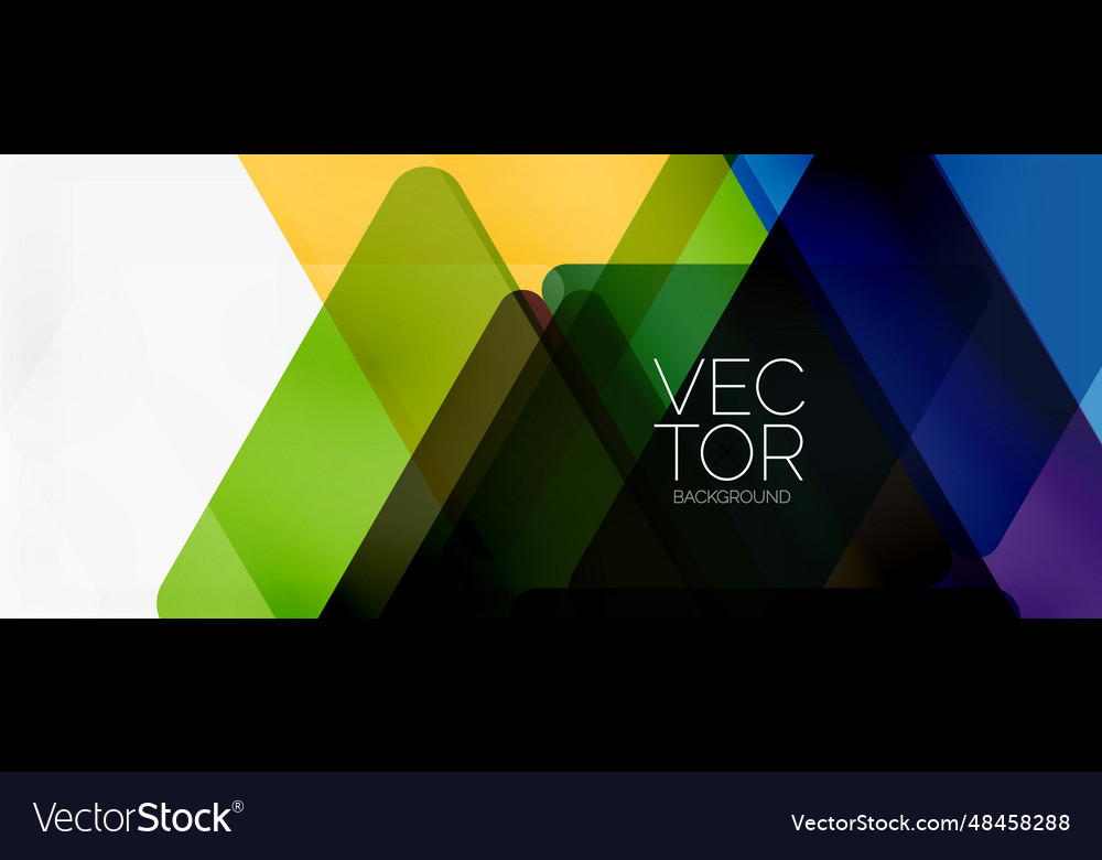 Abstract background color transparent triangles Vector Image Abstract background color transparent triangles