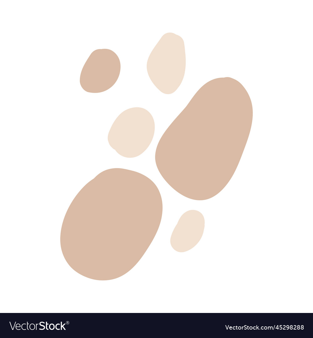 Abstract boho random blob shapes simple hand vector image Abstract boho random blob shapes simple hand