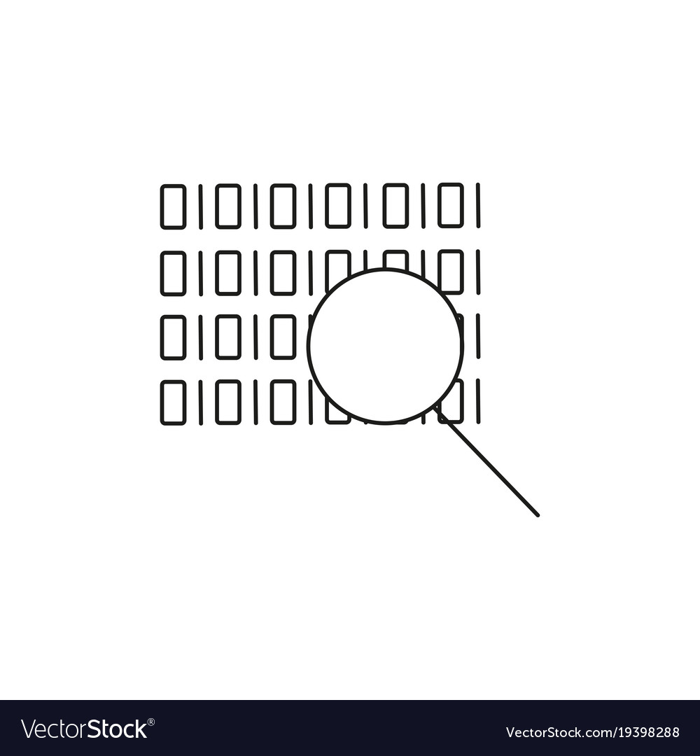 Binary code search icon