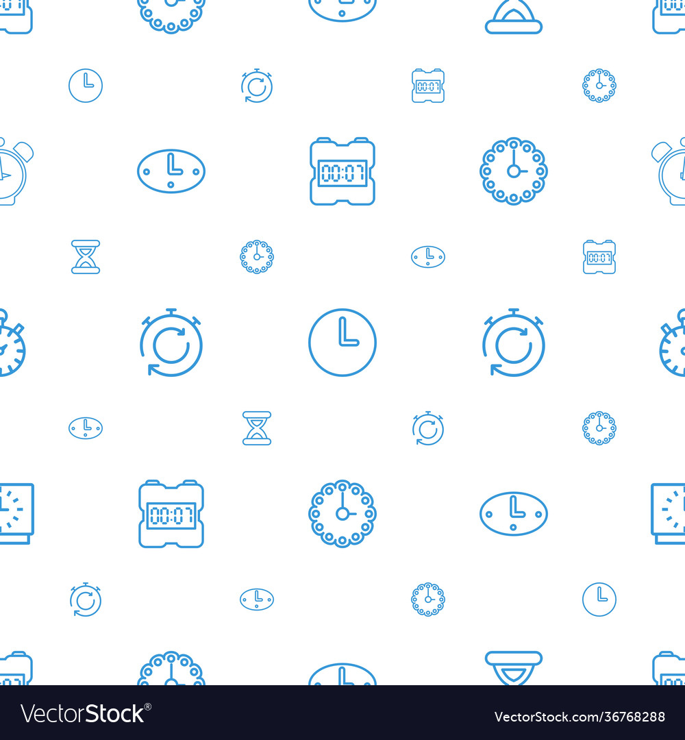 Countdown icons pattern seamless white background