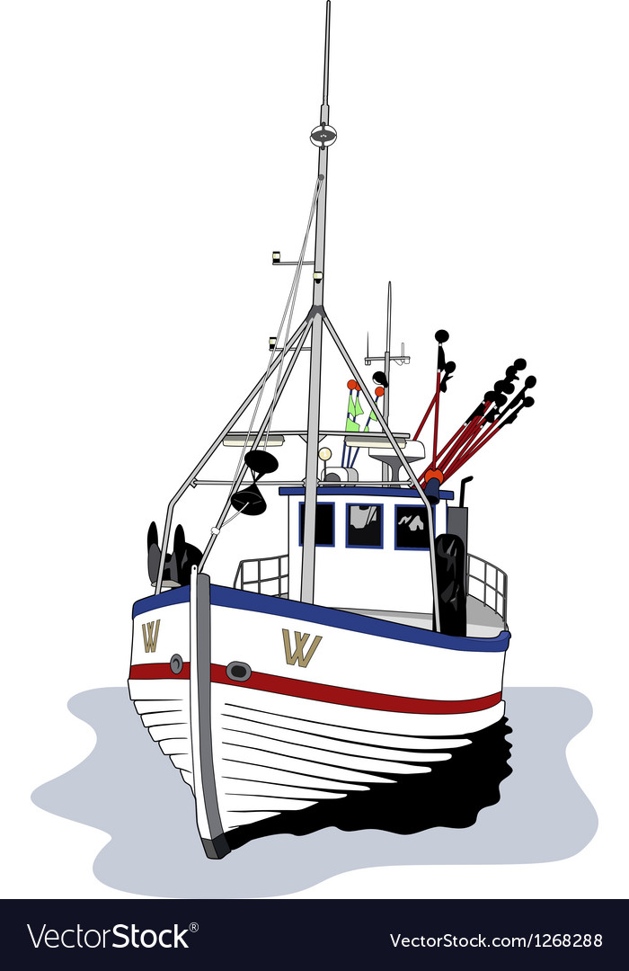 Download Fishing Boat Royalty Free Vector Image Vectorstock