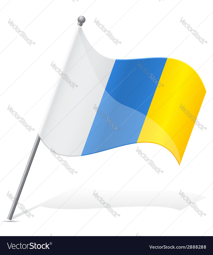 Flag of canary islands Royalty Free Vector Image