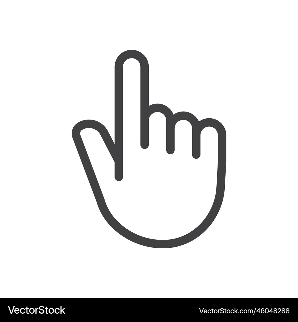 Hand Pointing Icon Royalty Free Vector Image - VectorStock