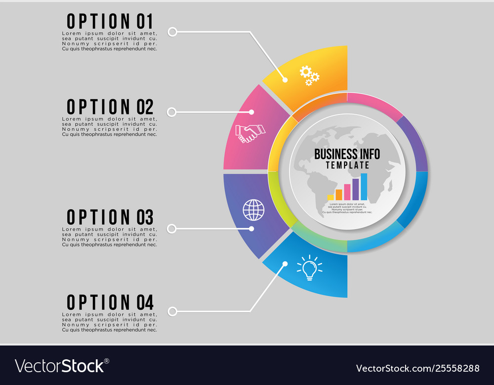 Infographic design template with options steps