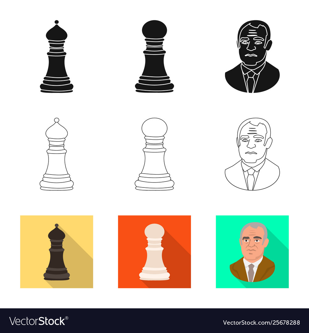 Isolated object checkmate and thin icon Vector Image Isolated object checkmate and thin icon