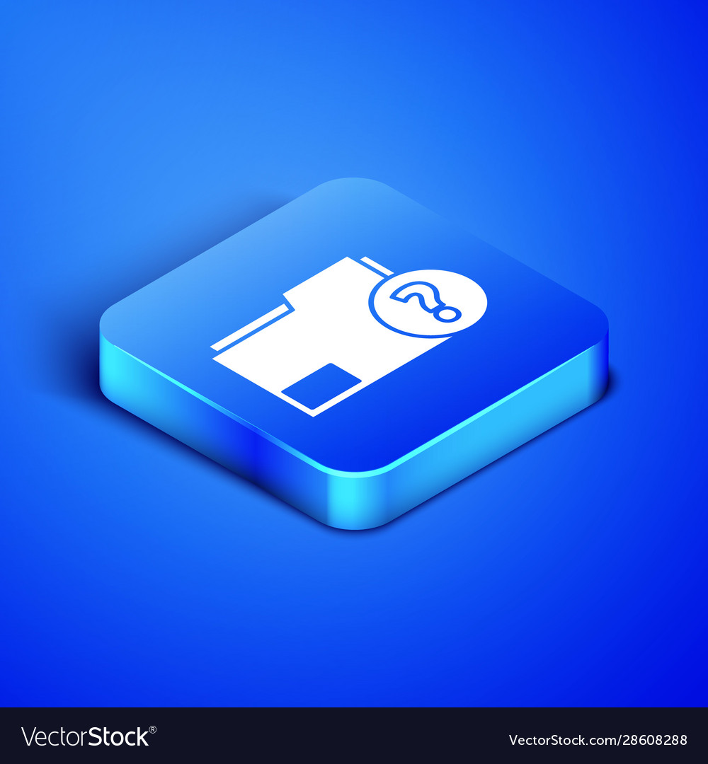 Isometric unknown document folder icon isolated vector image Isometric unknown document folder icon isolated