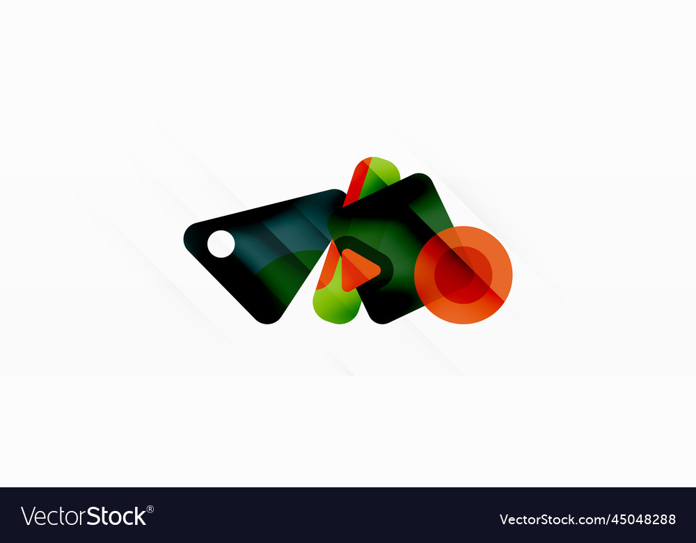 Line triangle square and circle primitive Vector Image Line triangle square and circle primitive