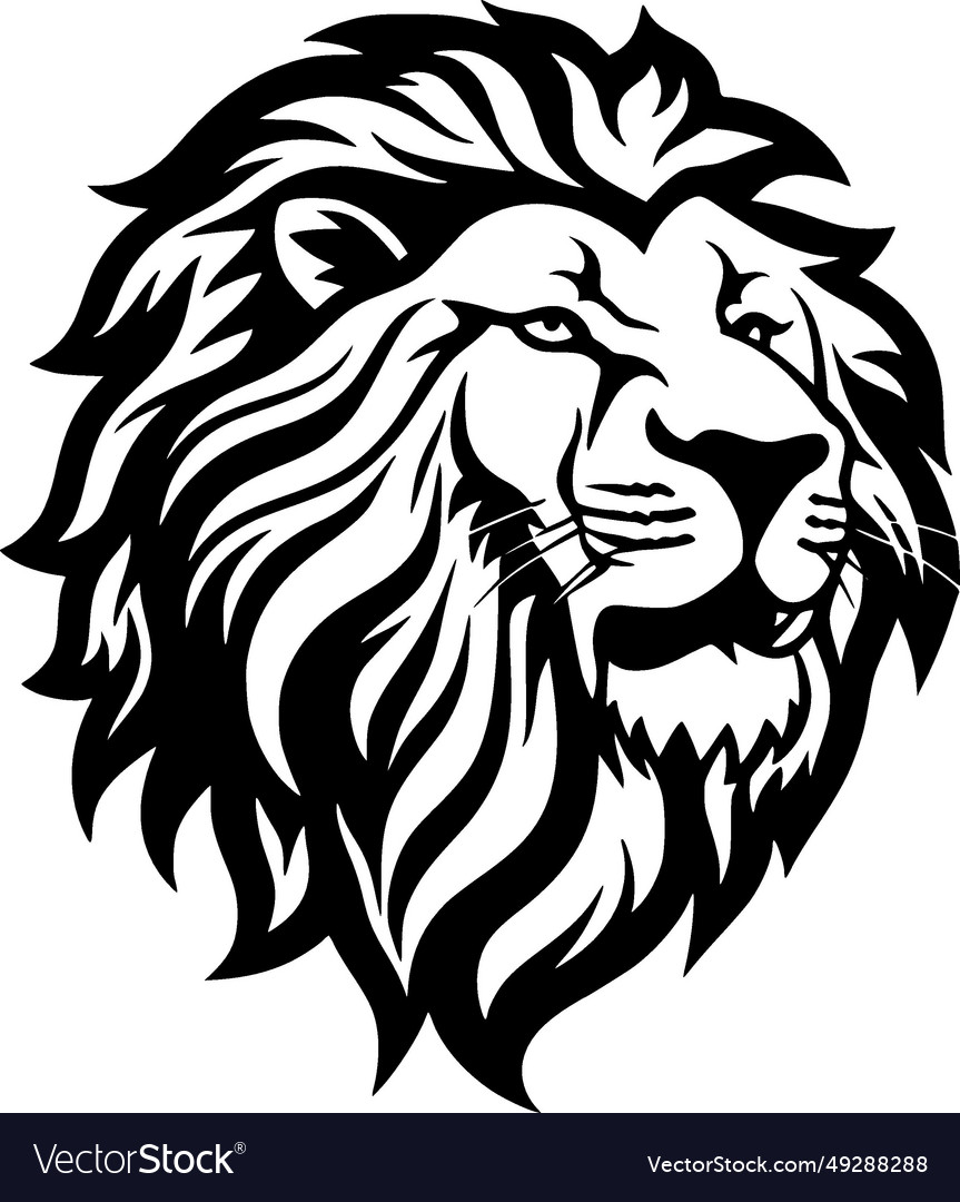 Lion - black and white