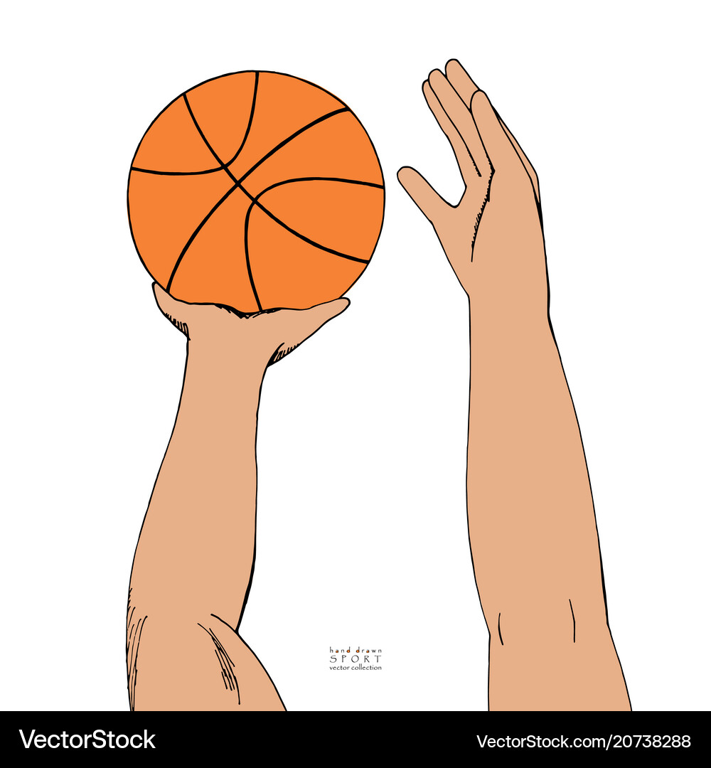 Male hands holding and preparing to throw Vector Image