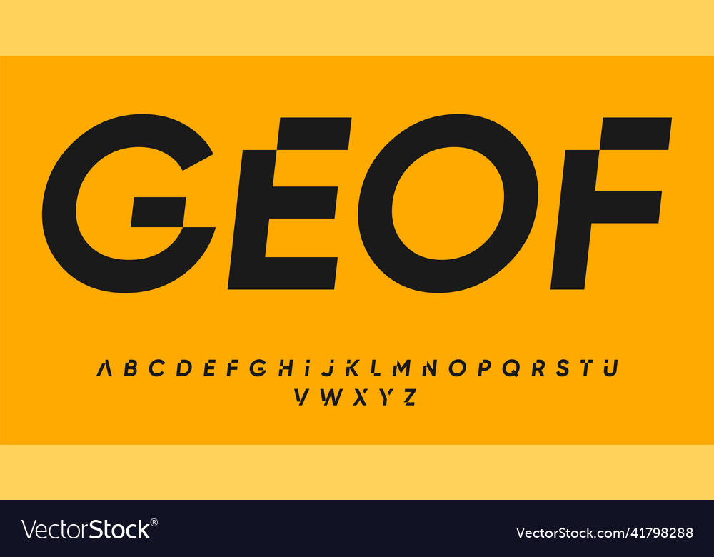 Modern display font Vector Image Modern display font