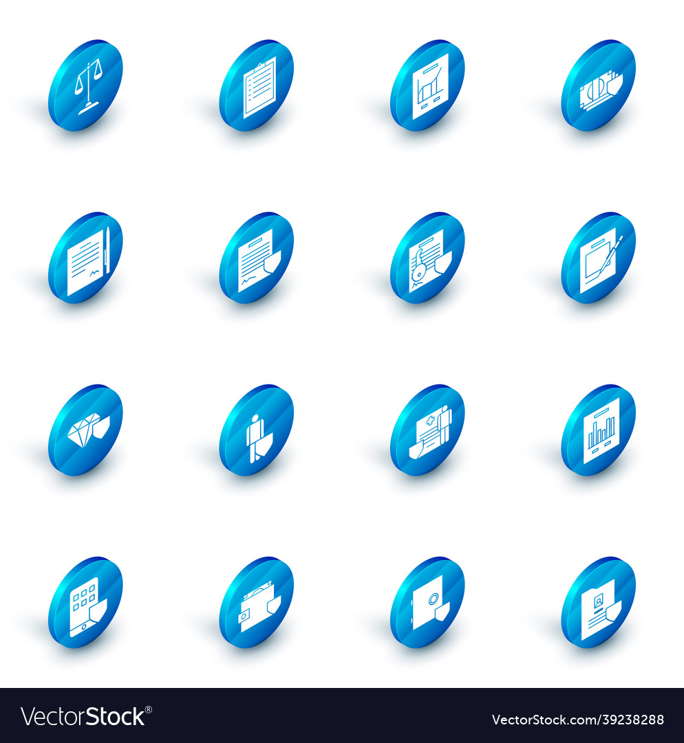 Set clipboard with checklist document graph chart vector image Set clipboard with checklist document graph chart