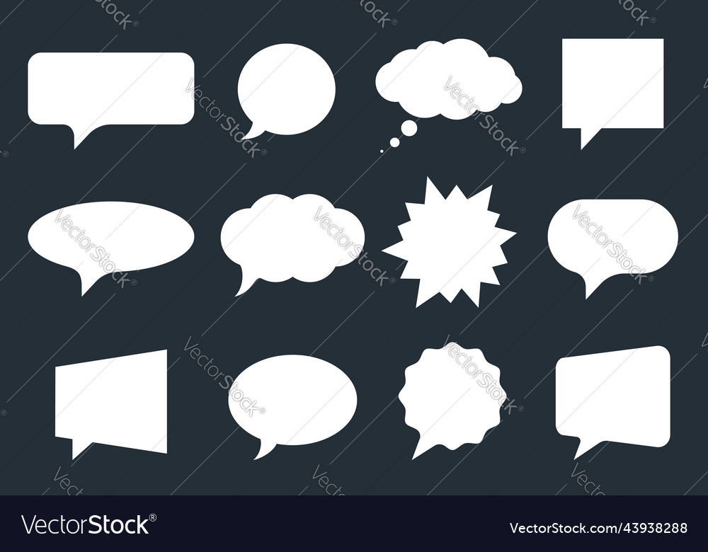 Speech bubbles collection vector image Speech bubbles collection