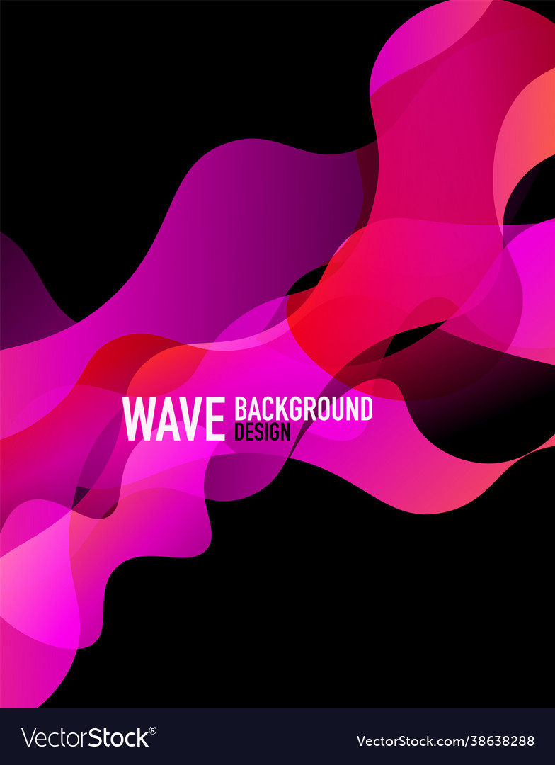 Vertical fluid gradient wave abstract background vector image Vertical fluid gradient wave abstract background
