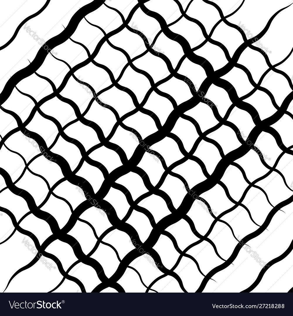 Wavy waving zigzag lines crosshatch grid mesh vector image Wavy waving zigzag lines crosshatch grid mesh