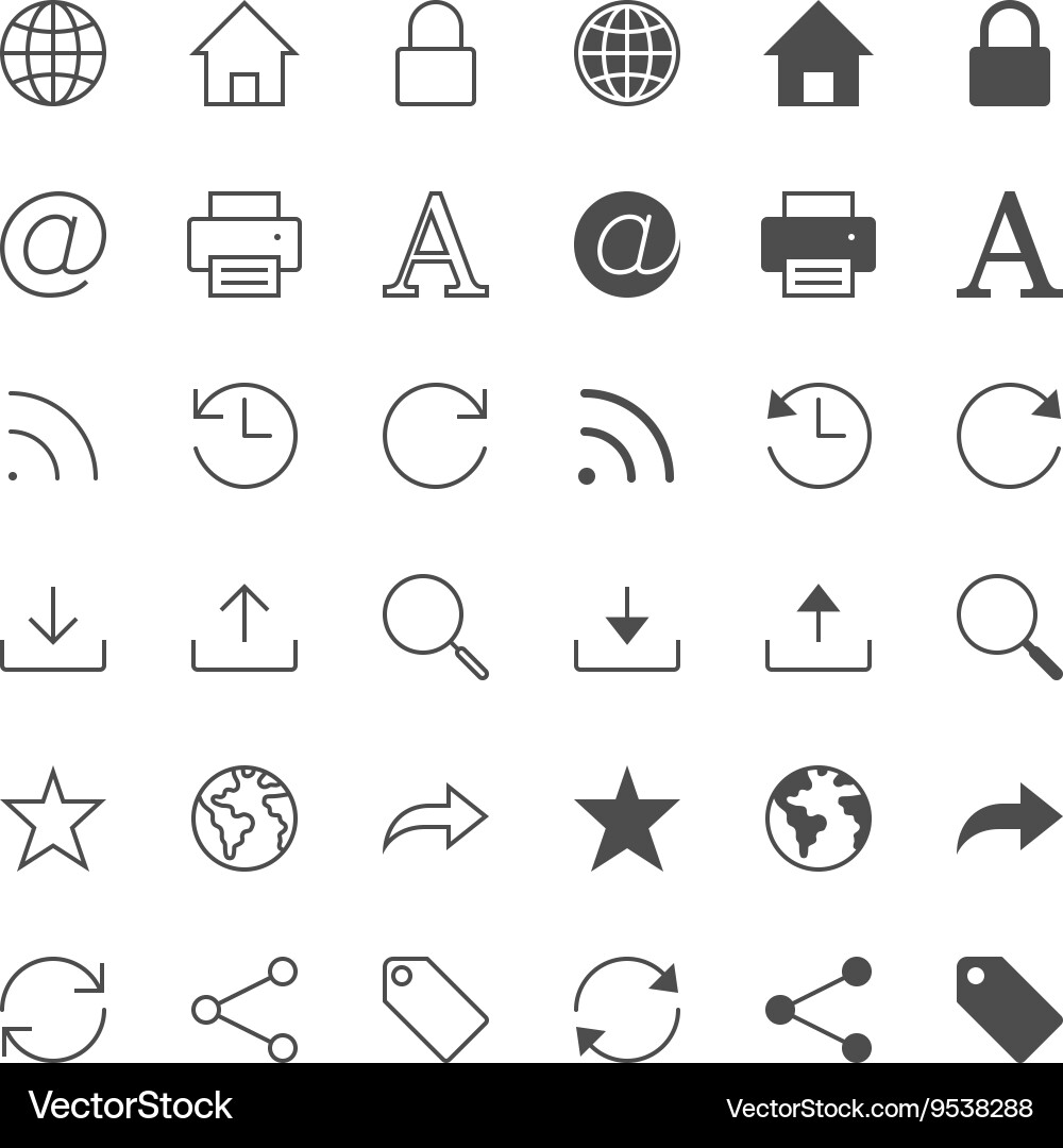 Web icons Royalty Free Vector Image - VectorStock