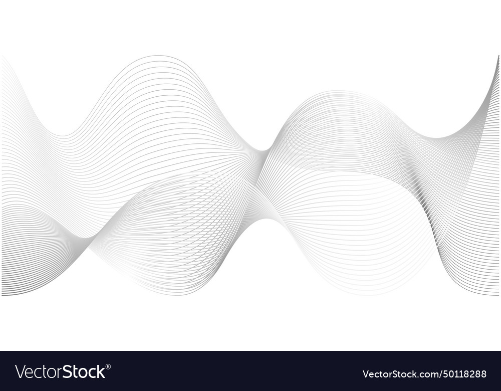 Wind line abstract undulate waves circle pattern vector image Wind line abstract undulate waves circle pattern