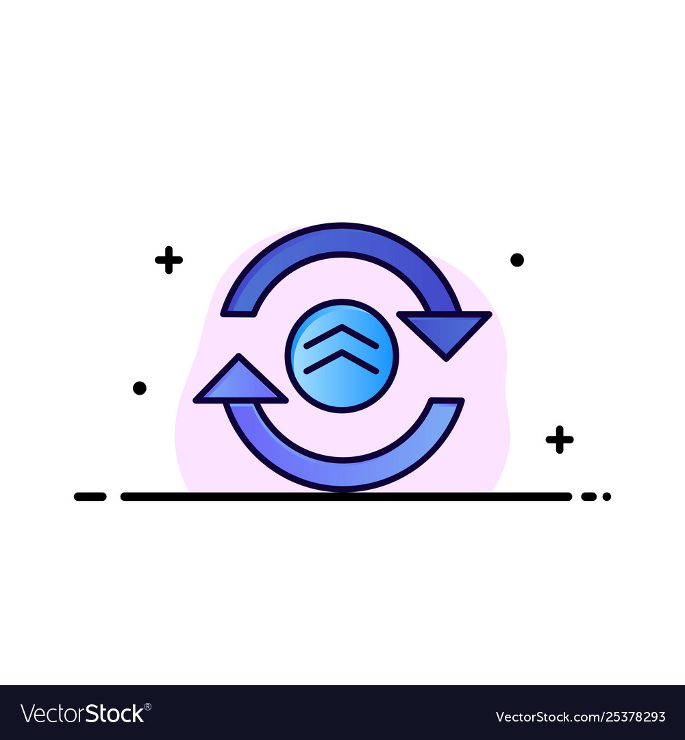 Arrow refresh reload computing business flat line vector image Arrow refresh reload computing business flat line