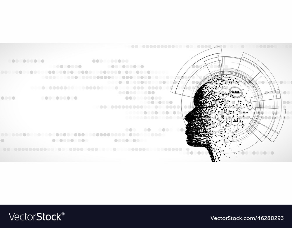 Artificial intelligence technology web background Vector Image Artificial intelligence technology web background