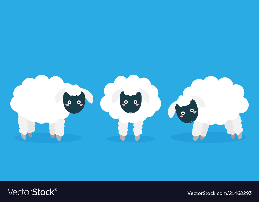 Cartoon flat sheep set image Royalty Free Vector Image Cartoon flat sheep set image Royalty Free Vector Image