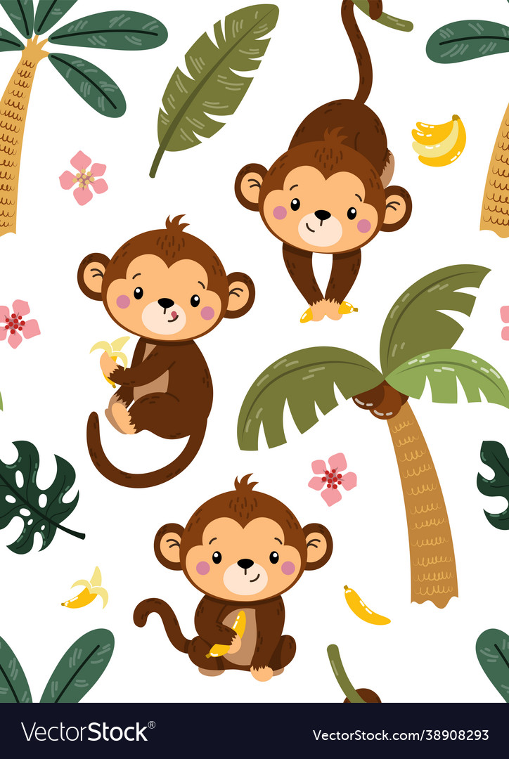 Charming Monkey Pattern