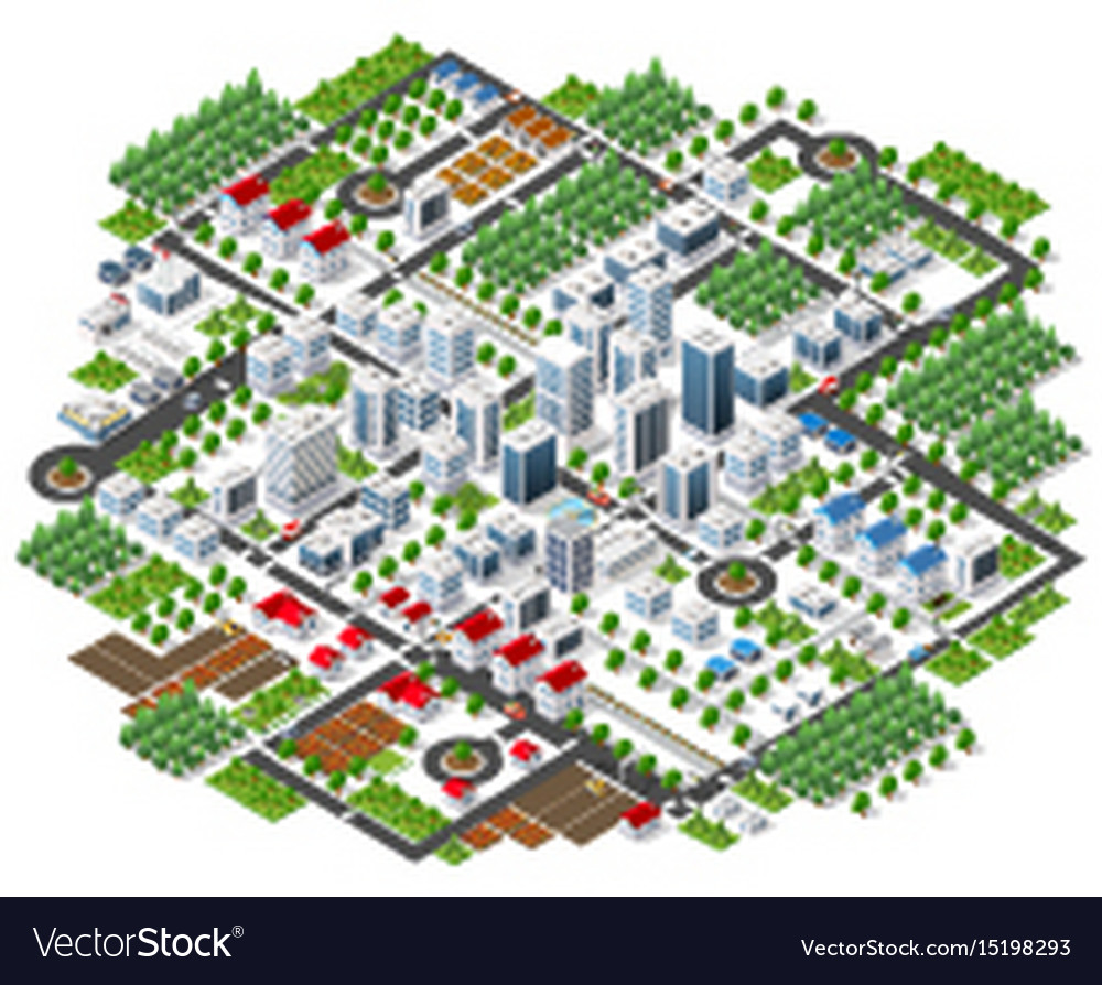 City megapolis structure Royalty Free Vector Image