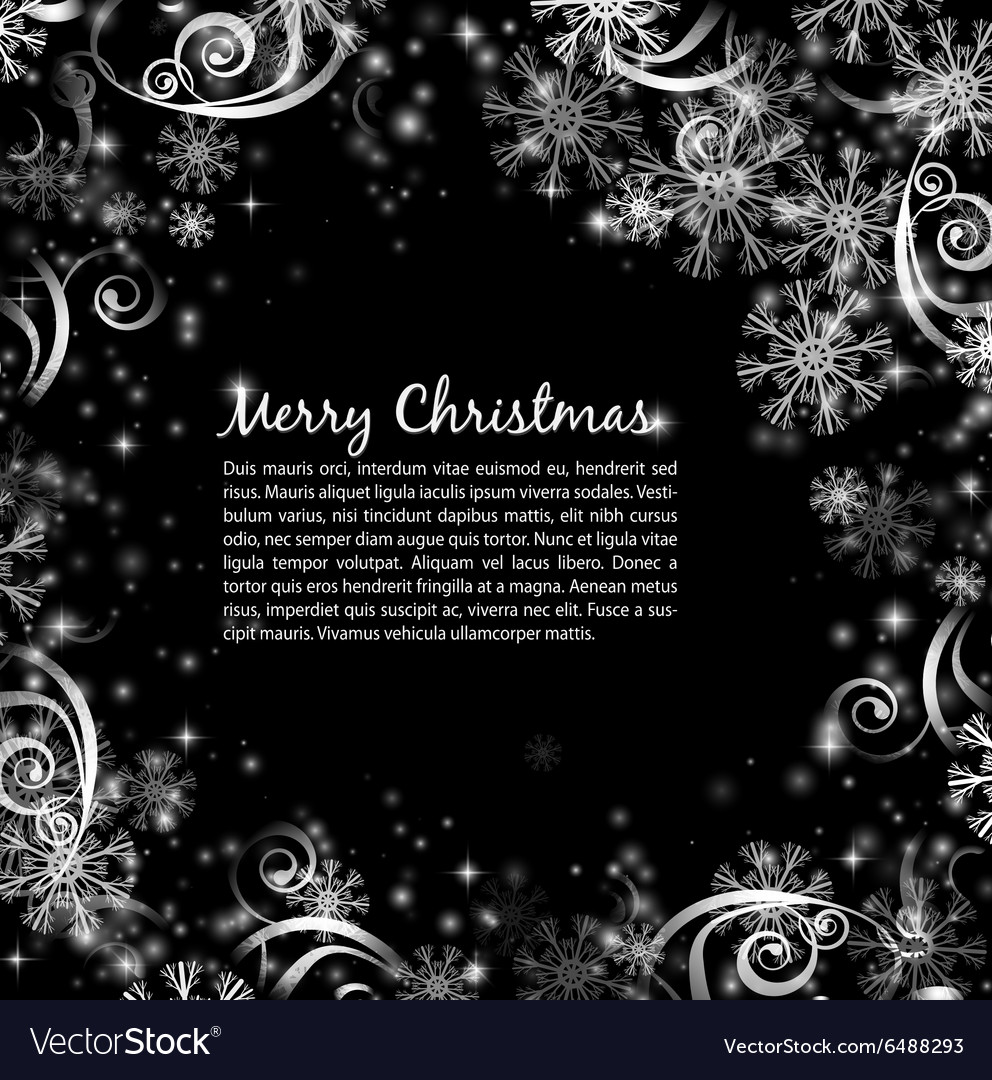 Elegant christmas black and white background