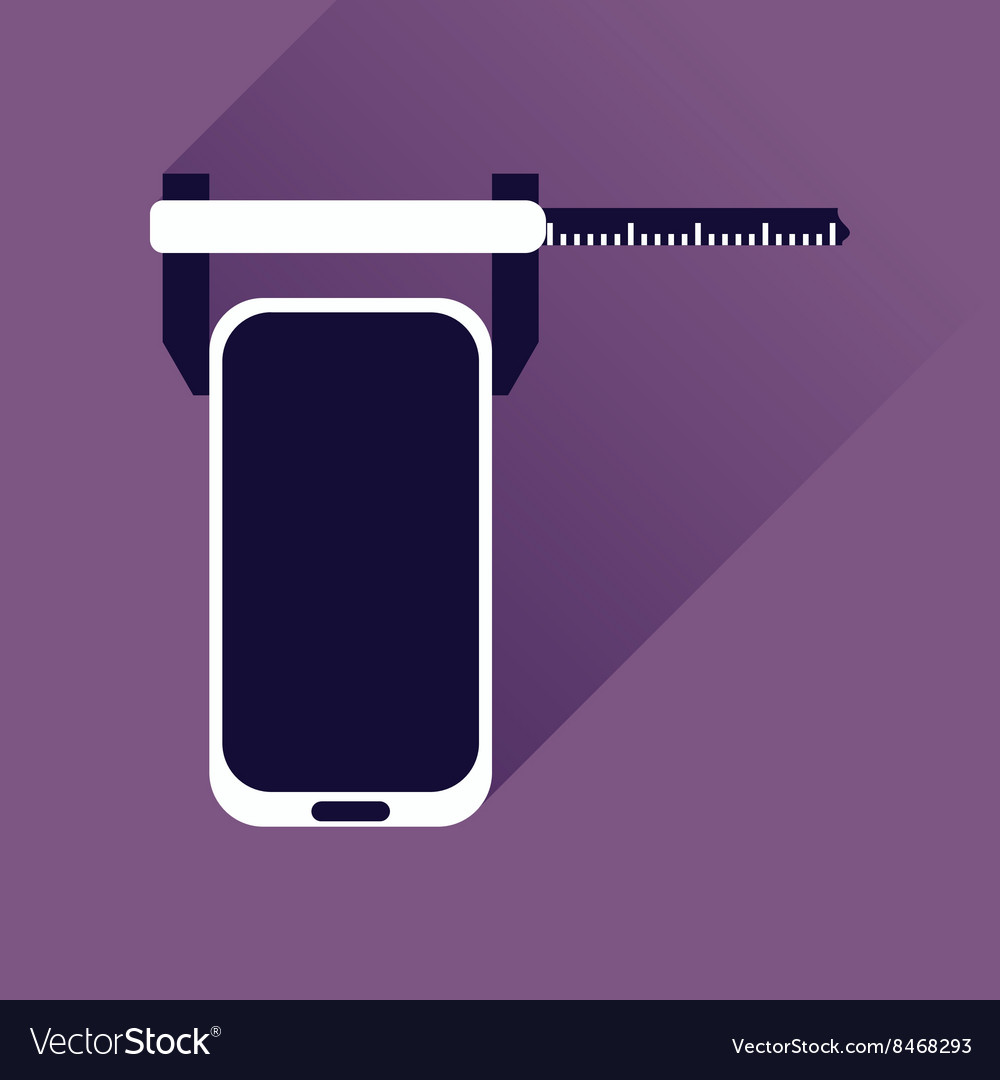 Flat web icon with long shadow mobile settings