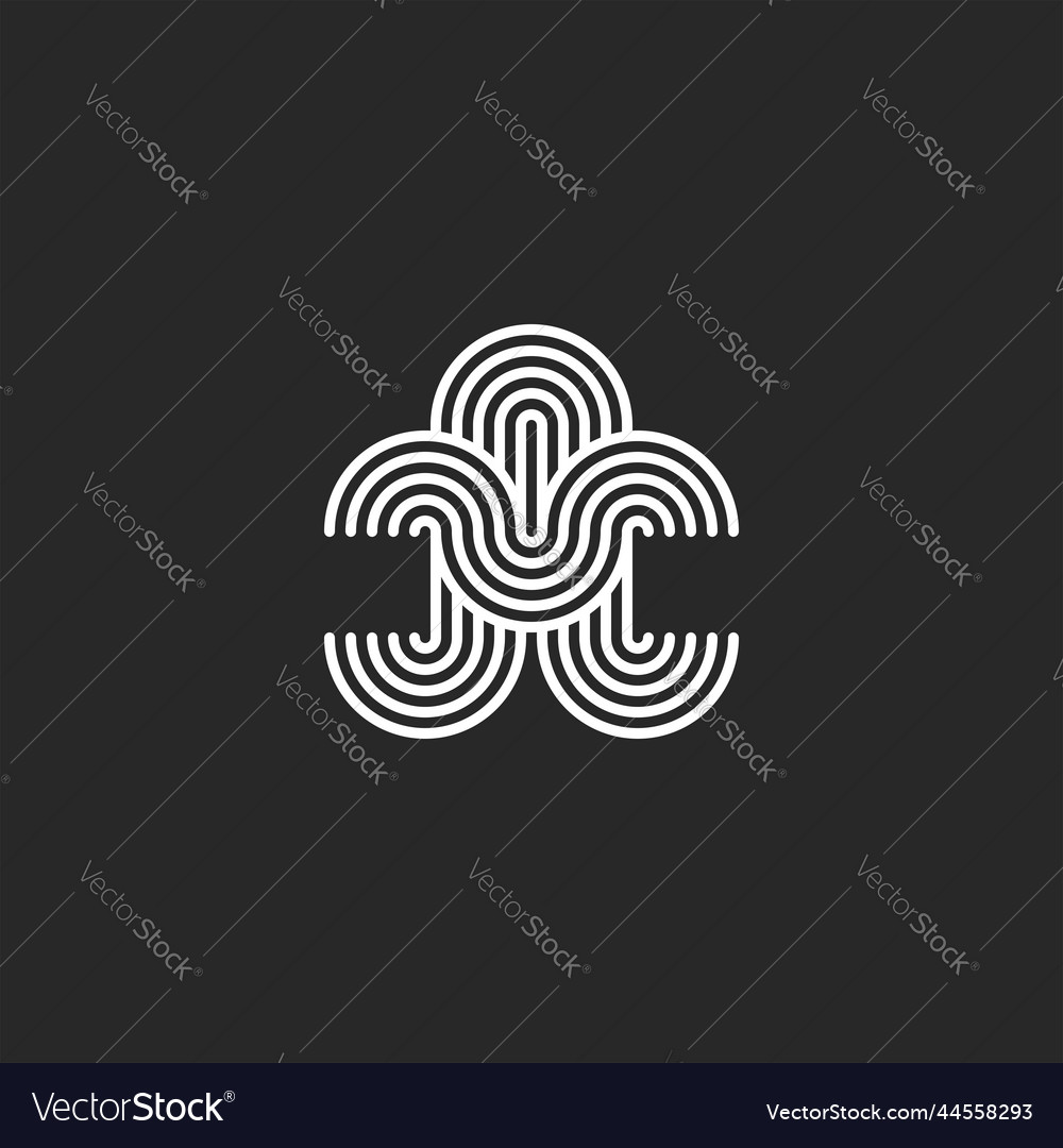 Letter a logo pattern minimal monogram initial vector image Letter a logo pattern minimal monogram initial