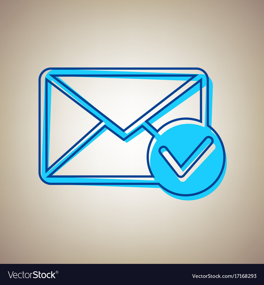 Mail sign with allow mark