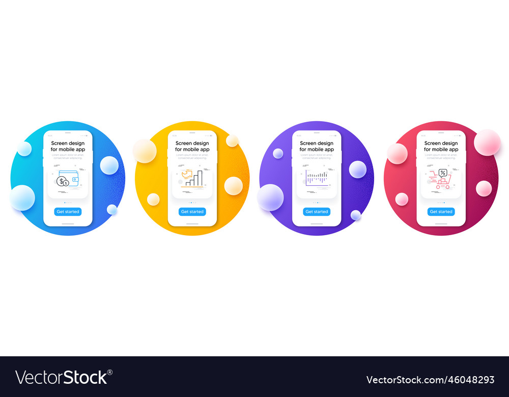 Minimal set of growth chart column diagram Vector Image