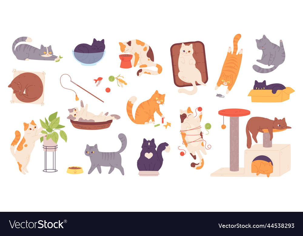 Playful cat vector Free Stock Vectors