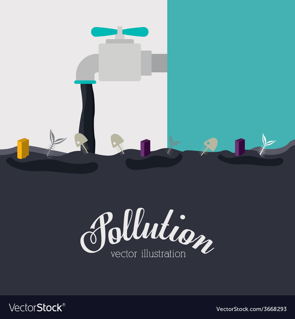 Pollution design over colorful background