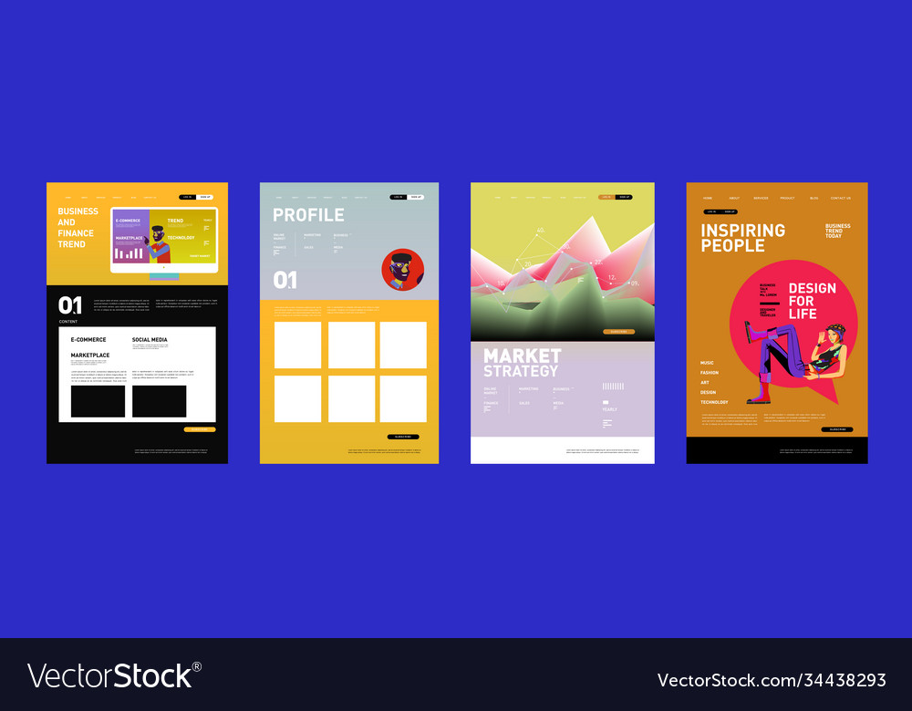 Presentation and website interface layout design